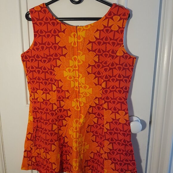 Vintage Pacific Isle Hawaiian barkcloth tiki tunic - Picture 2 of 4